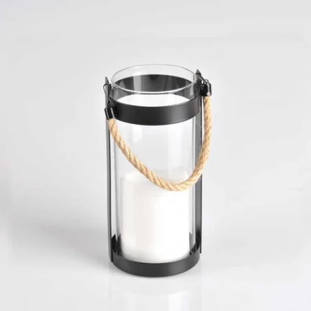 Latarenki-ogrodowe - latarenka solarna ogrodowa z bardzo ciepłym światłem 2200k czarny/przezroczysty askoy 313225 polux 