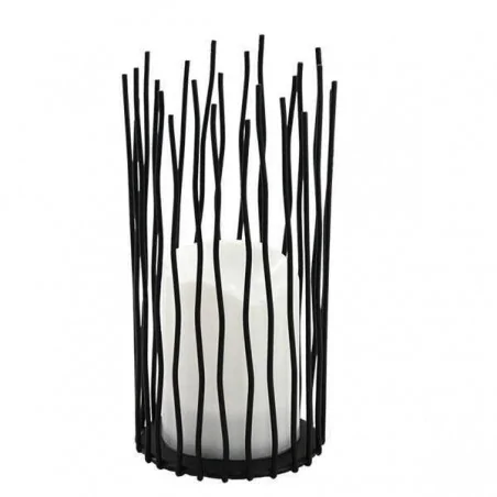 Latarenki-ogrodowe - latarenka ogrodowa czarna ciepłe światło 2200k ip44 nyborg 313256 polux 