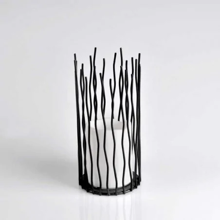 Latarenki-ogrodowe - latarenka ogrodowa czarna ciepłe światło 2200k ip44 nyborg 313256 polux 