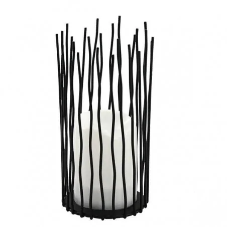 Latarenki-ogrodowe - latarenka ogrodowa czarna ciepłe światło 2200k ip44 nyborg 313256 polux 