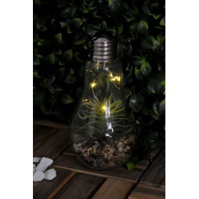 Lampy-ogrodowe-wiszace - dekoracyjna lampa wisząca ogrodowa żarówka ogród w szkle na baterie ciepłe światło 3000k 313270 polux 