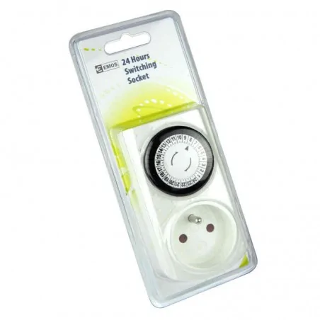 Programatory-czasowe - mechaniczny programator czasowy 15fd/3a, czarny p5504 emos - 1907010030 