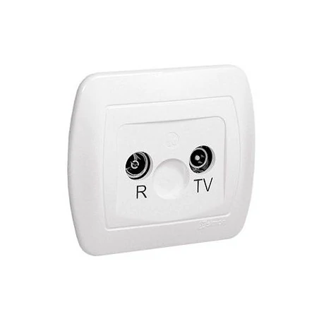 Gniazda-antenowe - białe gniazdo antenowe r-tv końcowe aak/11 simon akord kontakt-simon 