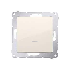 Kremowy włącznik jednobiegunowy z podświetleniem LED 10AX DW1L.01/41 Simon 54 Kontakt-Simon