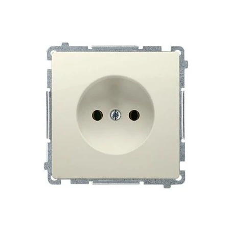 Gniazda-elektryczne - beżowe gniazdo wtyczkowe bez uziemienia bmg1.01/12 simon basic kontakt-simon 