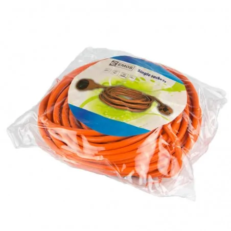 Przedluzacze-elektryczne - przedłużacz 1 gniazdo 20m pomarańczowy p01120 emos 