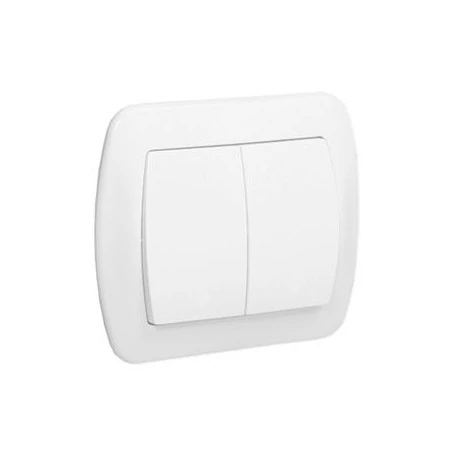 Wylaczniki-podwojne - biały włącznik świecznikowy z podświetleniem aw5l/11 simon akord kontakt-simon 