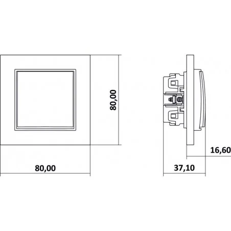 Wylaczniki-typu-swiatlo-zwierne - biały przycisk światło zwierny z piktogramem mwp-5 deco mini karlik 