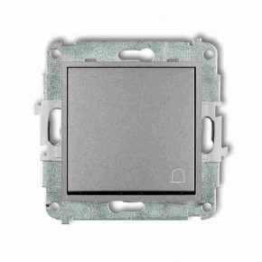 Wlaczniki-i-przyciski-dzwonkowe - srebrny przycisk dzwonkowy zwierny z piktogramem 7mwp-4 deco mini karlik