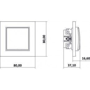 Wylaczniki-jednobiegunowe - pojedynczy włącznik grafitowy mat 28mwp-1 deco mini karlik 