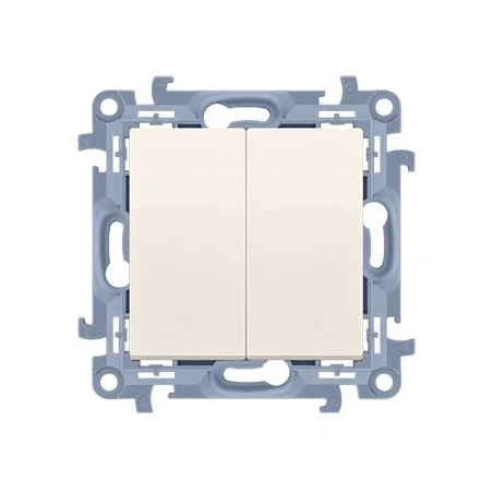 Wylaczniki-podwojne - kremowy włącznik świecznikowy z podświetleniem led cw5bl.01/41 simon 10 kontakt-simon 