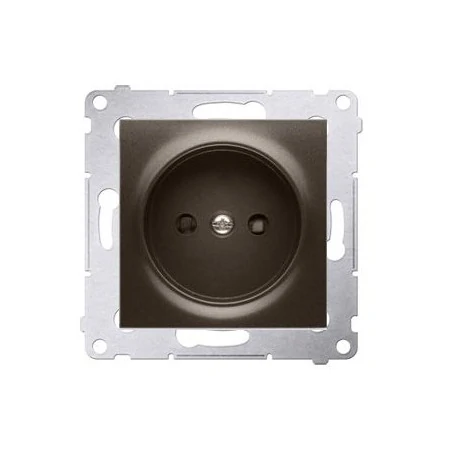 Gniazda-elektryczne - gniazdo pojedyncze bez uziemienia z przesłonami brązowy mat  dg1z.01/46 simon 54 kontakt-simon 