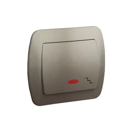 Wylaczniki-schodowe - satynowy włącznik schodowy z podświetleniem aw6l/29 simon akord kontakt-simon 