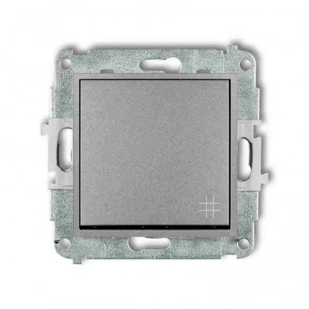 Wylaczniki-krzyzowe - srebrny włącznik krzyżowy 7mwp-6 deco mini karlik 