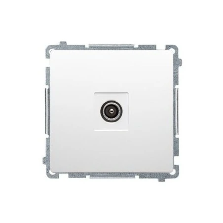 Gniazda-antenowe - białe gniazdo antenowe r-tv bmak3.01/11 simon basic kontakt-simon 