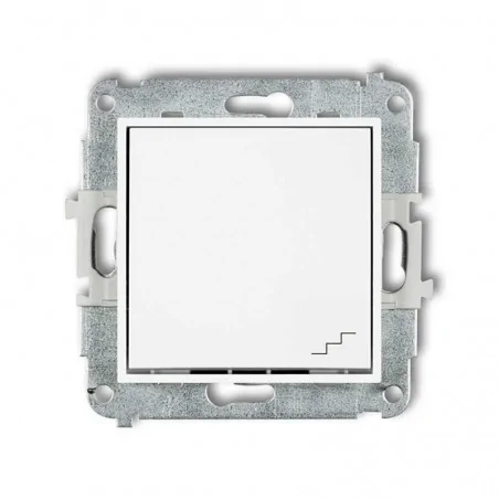 Wylaczniki-schodowe - biały włącznik schodowy mwp-3 deco mini karlik 