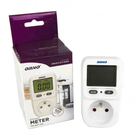 Liczniki-jednofazowe - kalkulator energii - watomierz z wyświetlaczem lcd orno or-wat-419 