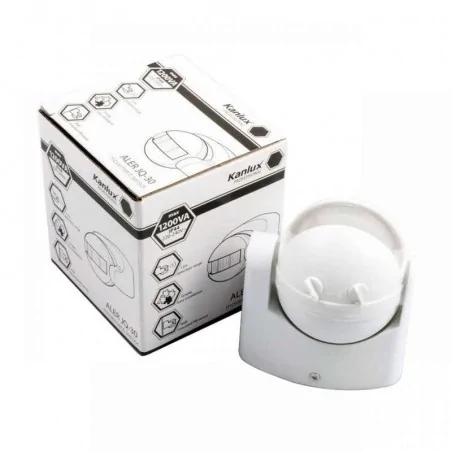 Czujniki-ruchu - biały czujnik ruchu 1200w 160 stopni  ip44 kanlux 00460 aler jq-30-w 