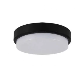 Plafony - okrągły plafon led na zewnątrz czarny 12w 4000k aron led c 03800 ideus 