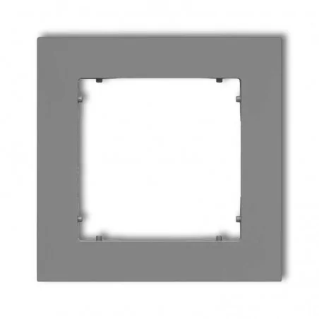 Ramki-pojedyncze - szara matowa ramka pojedyncza 27mr-1 deco mini karlik 