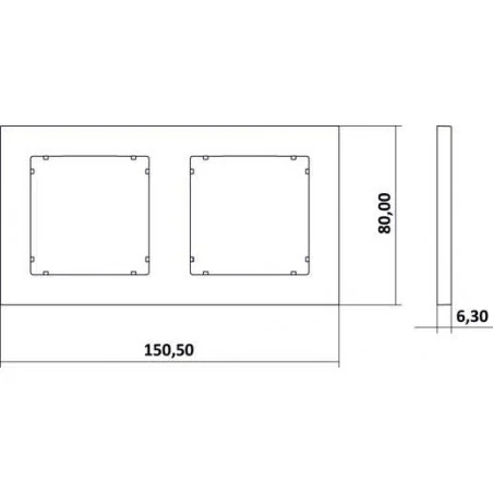 Ramki-podwojne - ramka podwójna szary mat 27mr-2 deco mini karlik 