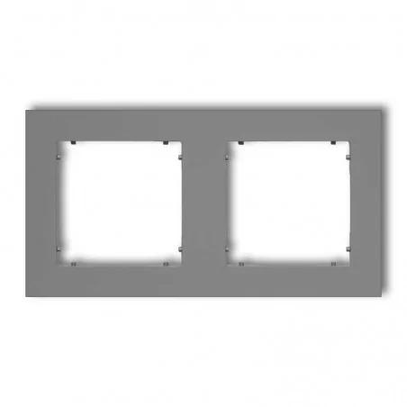 Ramki-podwojne - ramka podwójna szary mat 27mr-2 deco mini karlik 