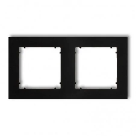 Ramki-podwojne - czarna matowa ramka podwójna 12mr-2 deco mini karlik 