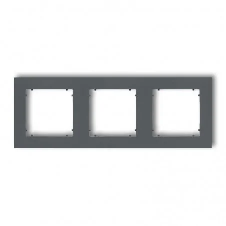 Ramki-potrojne - grafitowa matowa ramka potrójna 28mr-3 deco mini karlik 