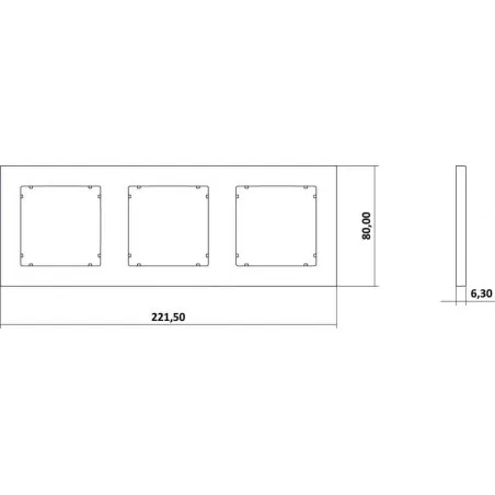 Ramki-potrojne - grafitowa matowa ramka potrójna 28mr-3 deco mini karlik 