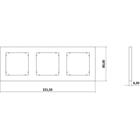 Ramki-potrojne - ramka potrójna szara matowa 27mr-3 deco mini karlik 