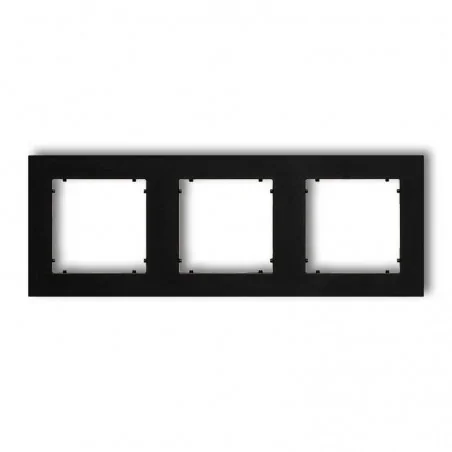 Ramki-potrojne - potrójna czarna matowa ramka 12mr-3 deco mini karlik 