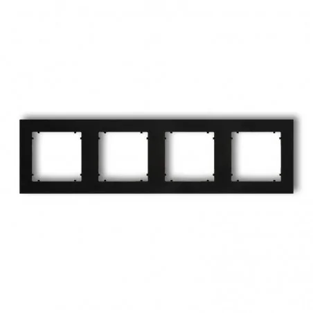 Ramki-poczworne - czarna matowa ramka poczwórna 12mr-4 deco mini karlik 