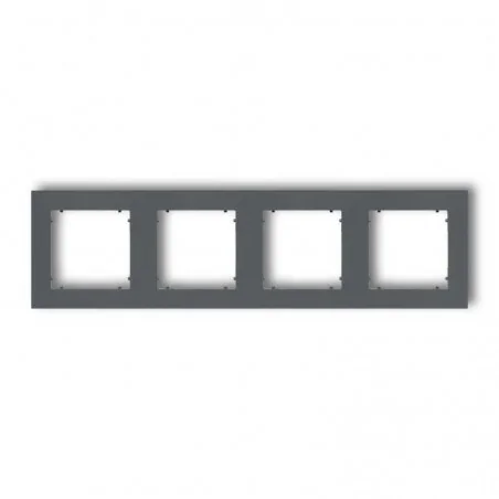 Ramki-poczworne - ramka poczwórna grafitowy mat 28mr-4 deco mini karlik 