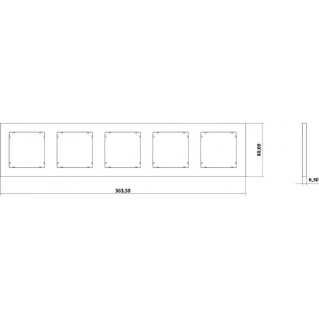 Ramki-pieciokrotne - ramka na pięć gniazd szara matowa 27mr-5 deco mini karlik 