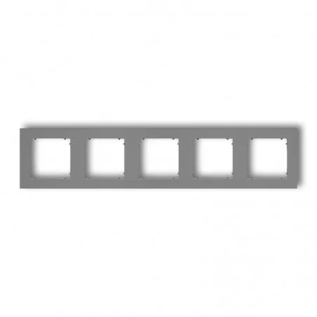 Ramki-pieciokrotne - ramka na pięć gniazd szara matowa 27mr-5 deco mini karlik 