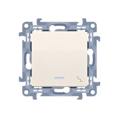 Wylaczniki-schodowe - kremowy włącznik schodowy z podświetleniem led cw6l.01/41 simon 10 kontakt-simon 