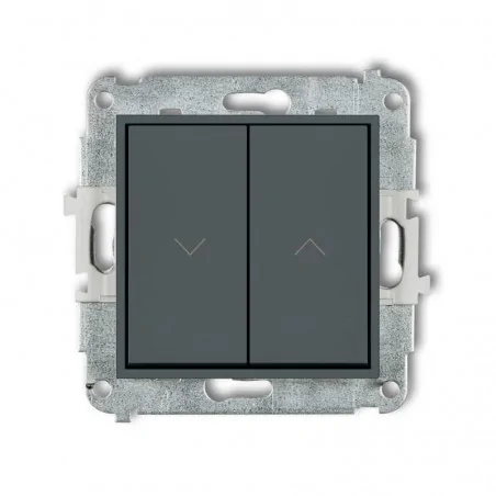 Wylaczniki-zaluzjowe - żaluzjowy włącznik zwierny grafitowy mat 28mwp-8 deco mini karlik 