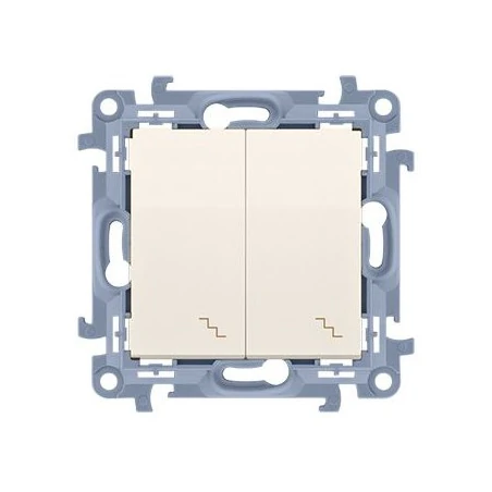 Wylaczniki-schodowe - kremowy włącznik schodowy podwójny cw6/2.01/41 simon 10 kontakt-simon 