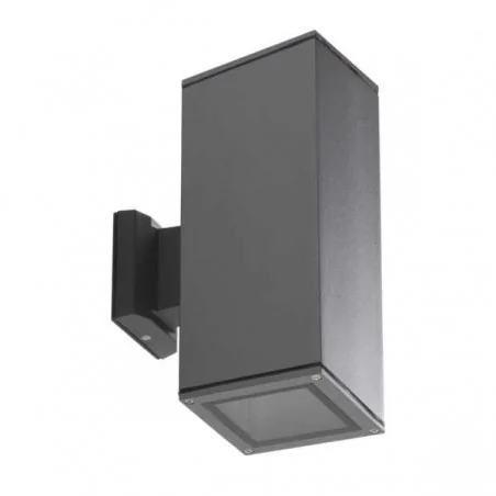 Kinkiety-ogrodowe - kinkiet elewacyjny dwukierunkowy antracyt 2x60w ip54 e27 el-260-gr lart kanlux 