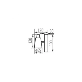 Kinkiety-do-salonu - biały kinkiet o mocy 35w gu10 el-1i w-sr sempra kanlux 