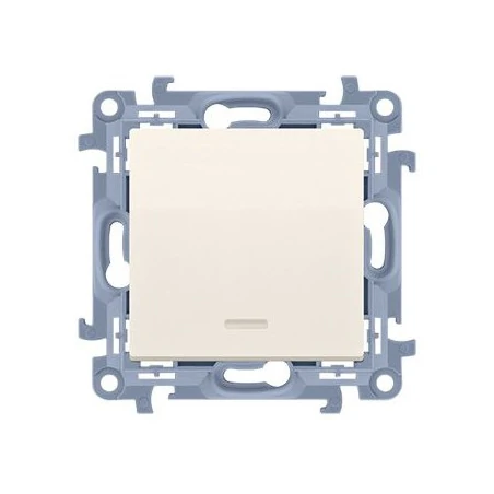 Wylaczniki-jednobiegunowe - kremowy włącznik jednobiegunowy z podświetleniem led cw1l.01/41 simon 10 kontakt-simon 