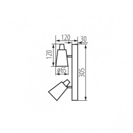 Kinkiety - oprawa ścienno-sufitowa podwójna spot w kolorze białym 2x35w gu10 el-2i w-sr sempra kanlux 