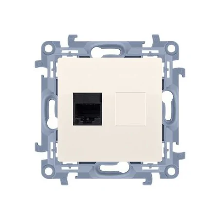 Gniazda-telefoniczne - kremowe gniazdo telefoniczne pojedyncze rj11 ct1.01/41 simon 10 kontakt-simon 