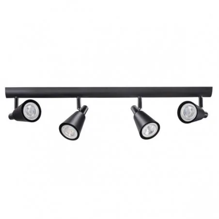 Kinkiety - listwa oświetleniowa poczwórna czarna 4x35w gu10 el-4i b-sr sempra kanlux 