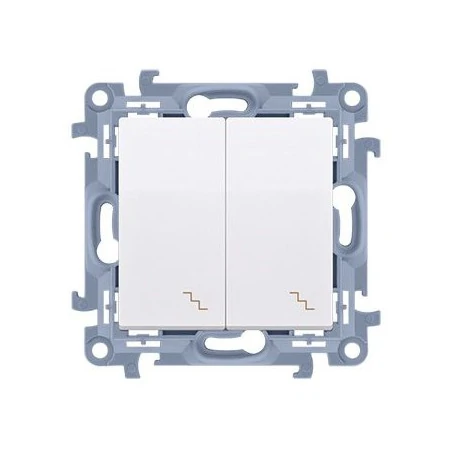 Wylaczniki-schodowe - biały włącznik schodowy podwójny cw6/2.01/11 simon 10 kontakt-simon 