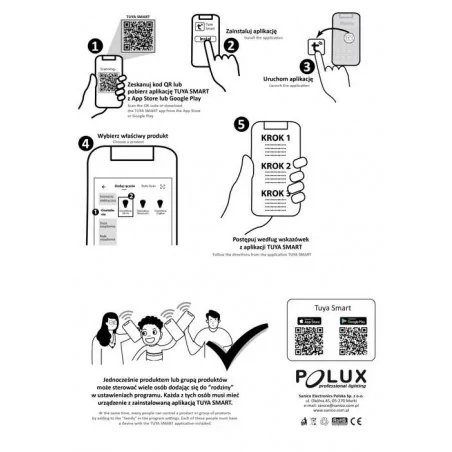 Urzadzenia-zdalnie-sterowane - gniazdo sterowane smartfonem 16a 3600w wi-fi tuyasmart 314178 polux 