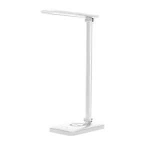 Lampki-biurkowe - lampka led na biurko z ładowarką indukcyjną i usb 7w or-lb-1538/w wirle led orno 