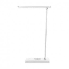 Lampki-biurkowe - lampka led na biurko z ładowarką indukcyjną i usb 7w or-lb-1538/w wirle led orno 