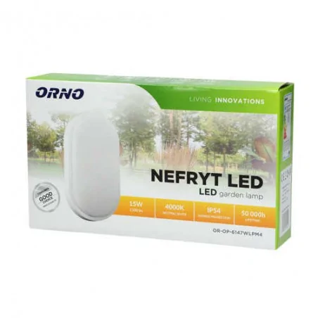 Oprawy-led-zewnetrzne - oprawa ogrodowa biała o mocy 15w neutralne światło or-op-6147wlpm4 nefryt led orno 