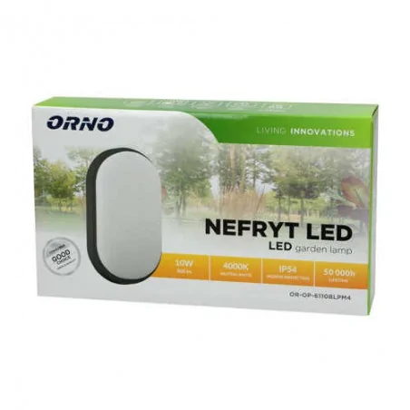 Oprawy-led-zewnetrzne - oprawa ogrodowa led czarna 10w 4000k or-op-6110blpm4 nefryt led orno 